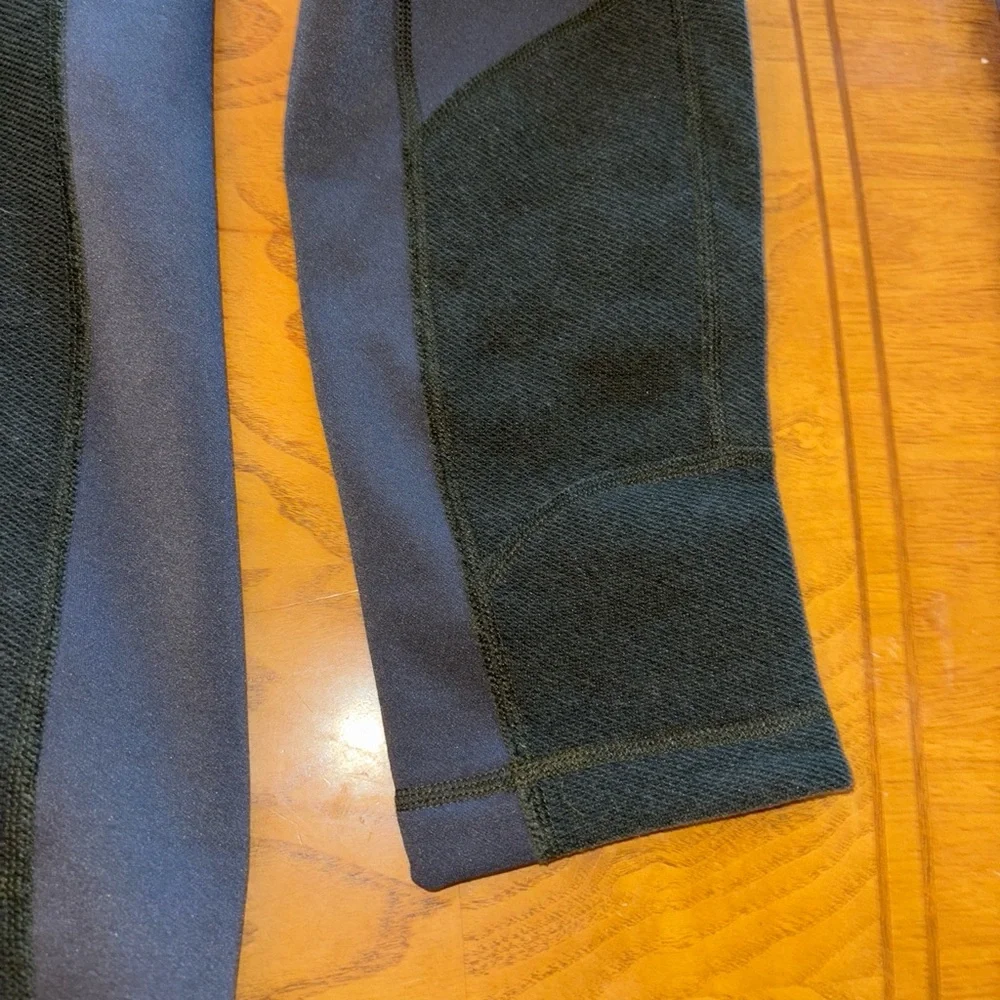 The north face men’s large hunter green and gray fleece jacket full zip‎